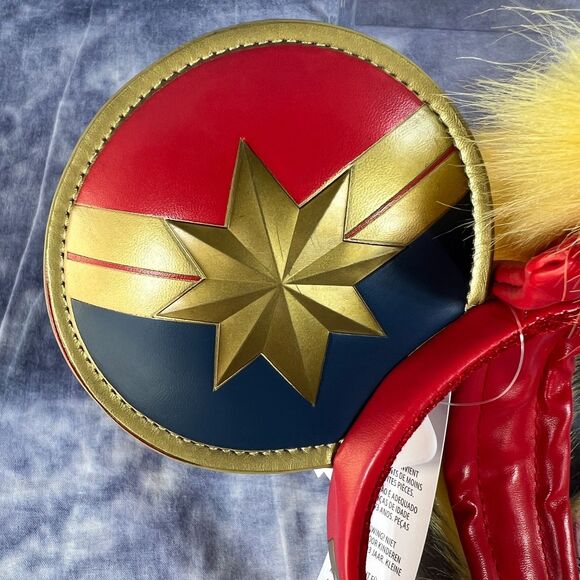 Disney Parks Captain Marvel Higher Further Faster Mohawk Ears Headband New - Picture 4 of 4
